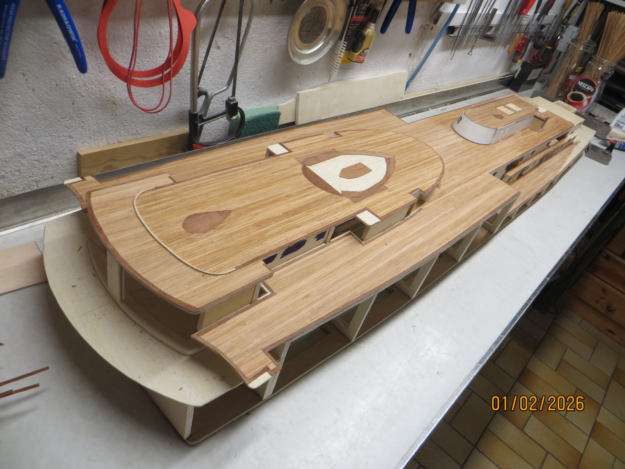 Beplanken des abnehmbaren Aufbauteil.